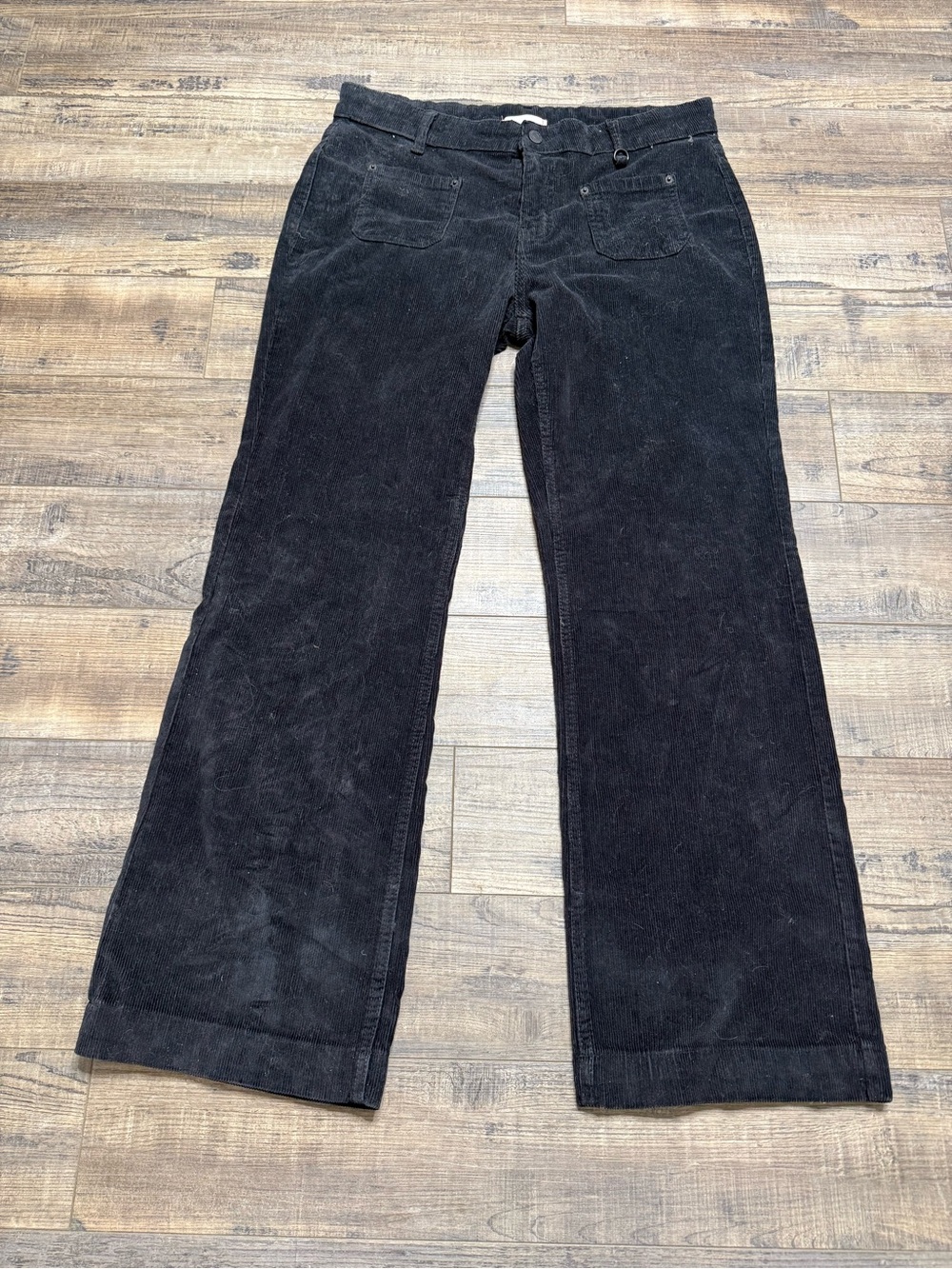 BDG Eliana Kick Flare Black Corduroy Jeans Pants Women's Size 12